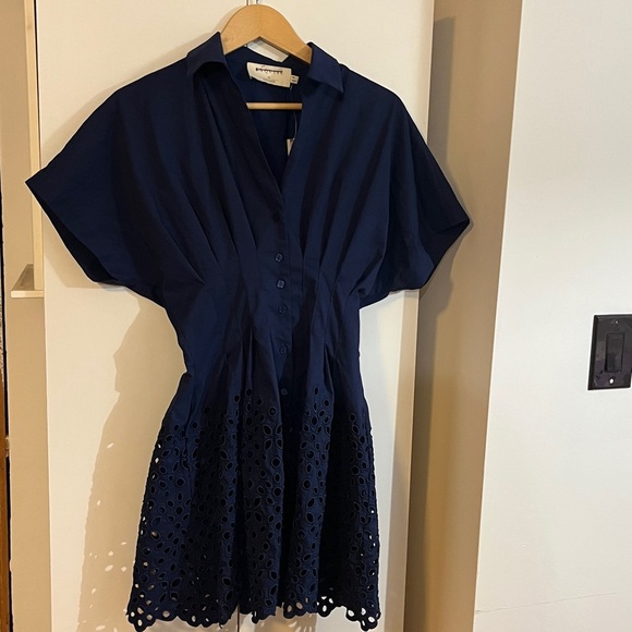 Anthropologie x Exquise The Tobie Button-Front Pleated Mini Shirt Dress XS NWT - Picture 6 of 12